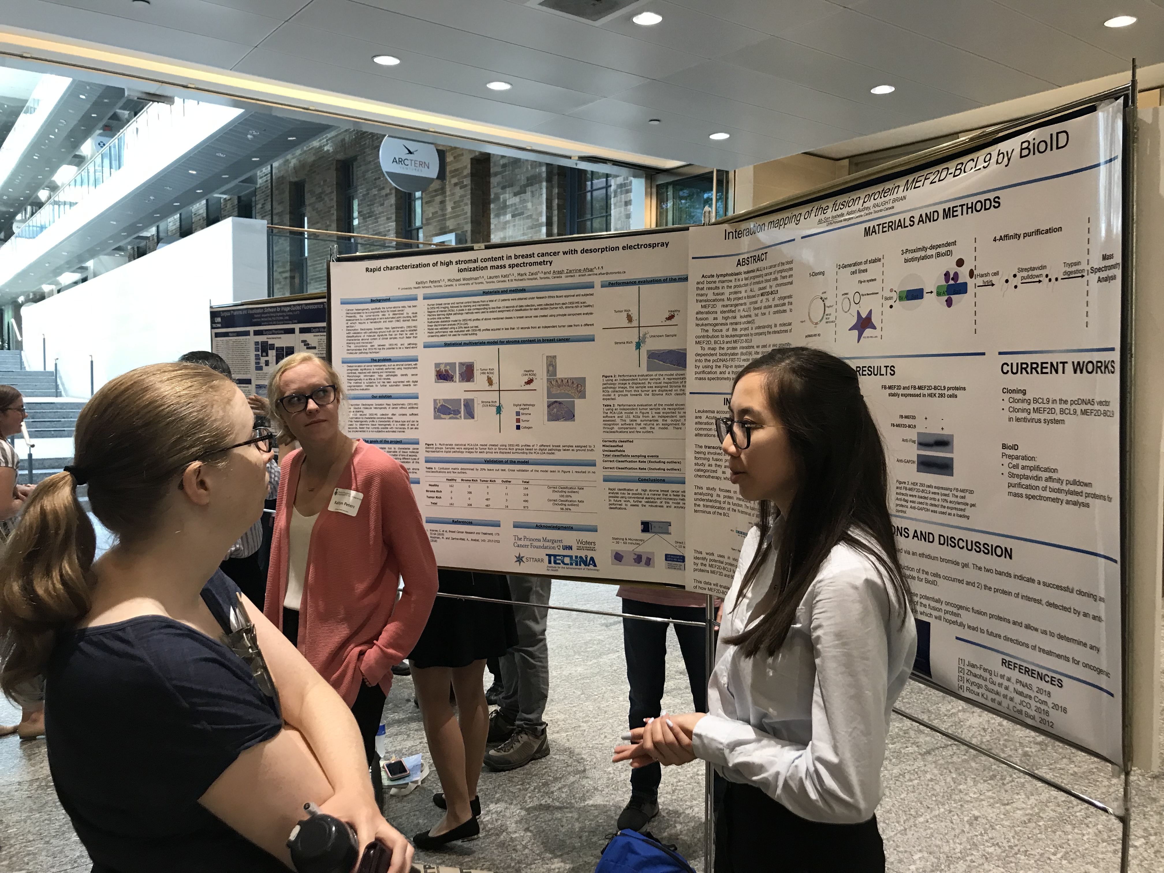 Summer Student showcasing research poster